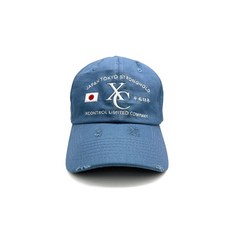 XCTRL 日本東京據點破壞彎帽-灰藍，運動休閒遮陽彎簷帽，透氣舒適可調節, 1個, 灰藍