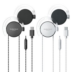 [EXS] EXS X21C 귀걸이형 이어폰 C타입 이어폰 클립형 헤드폰, 블랙