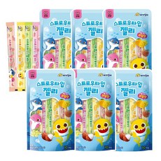 핑크퐁 스트로우 젤리, 200g, 6개