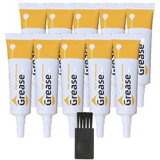 3D 프린터 부품 그리스 Bambulab Creality 압출기 기어 베어링 Pully Super Lube 용 고온 윤활유, 10xGrease 1xBrush, 1개