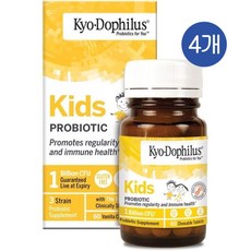 쿄도필러스 키즈 프로바이오틱스 10억 유산균 캡슐 Kyolic Kyo Dophilus Kids Probiotic, 60정, 4개