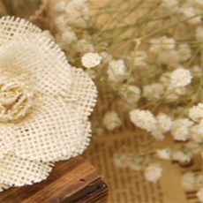 SOKIM 린넨 장미꽃 베이지 부자재