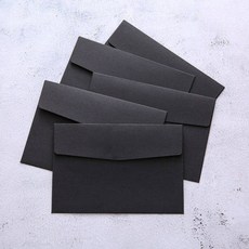JP블랙크래프트봉투 종이 재질 미니멀 감성 엽서 편지 서류용 초대장 5_블랙평각1개, 1개, #10