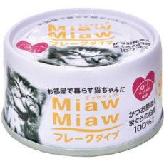 日本 AIXIA 愛喜雅 MiawMiaw 妙喵片狀餐罐70g 貓湯罐 貓罐頭, 1個, 15號片狀-鮪.柴魚,超取限一箱