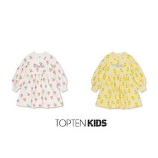 탑텐 키즈 MKF1OO2102 여아 버비 라이트 테리 전판 포인트 원피스 RVF875 FMG967