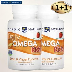 노르딕내추럴스 어린이 오메가3 30캡슐 2병 토코페롤 EPA DHA Omega, 2개
