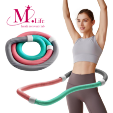 MKS LIFE 최신형 뱃살 쏙쏙 전신 다이어트 훌라후프, 1개, 3혼색, 1.4kg