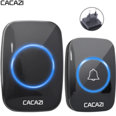 CACAZI 무선초인종 300M 장거리 방수, 1개