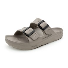 G.PIGEON 綠藻水行鞋 A5330 防水防滑 排水透氣 寬楦足弓支撐 灰褐色涼拖鞋, 灰褐色, 28.5 cm