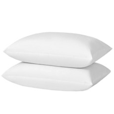 Basic home® 퀸 사이즈 구스 깃털 & 다운 침대 베개 - 목 지지 및 쿨링 편안함을 위한 100% 무취 수면 233TC 면 커버 찌름 방지 라이너 50.8 x 71.