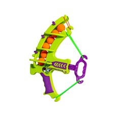 彈射軟綿球蘿蔔弓 彈射弓 弓箭玩具 軟蛋不傷人親子互動玩具, 綠紫色, 1個