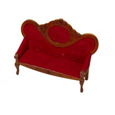 미니어처 인형 집 액세서리 목재 옷걸이 커튼 소파 DIY 인형 하우스 가구 세트, 1개, 파이어브릭 512