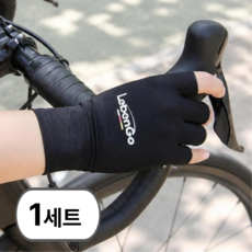 모덴자 다용도 여름 반장갑 등산 메쉬 운전 장갑, 1개, 블랙