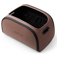 코이체 반오픈지퍼형 접이식 수납박스 다용도 데일리 정리함, 브라운