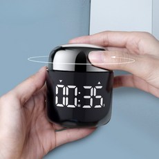 비비드참 회전 타이머 주방 공부, 1개, 블랙