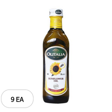 올리타리아 해바라기유, 500ml, 9개
