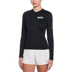 ㅇ매장정품ㅇ 나이키스윔 (NEW) 여성 시그니처 스우시 풀 집업 롱 슬리브 하이드로가드 NESSF325-001 127300