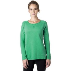 Tasc performance 여성용 라이즈 울트라 소프트 프렌치 테리 하이 로우 스웨트셔츠 그린, X-Small, 열대우림