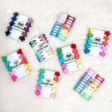 강아지 머리핀 10개 강아지삔똑딱삔애견핀, 2.5cm뼈다귀(코팅) 10P