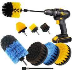 토브러스 9개 드릴 브러시 부착물 세트 단단 부드러운 칫솔모 말털 청소 키트 가정용 욕실 자동차 주방 코너 싱크대 고집스러운 얼룩 타일, 15 Pcs