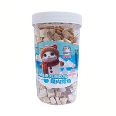 歐姆貓 海陸原肉凍乾粒, 雞肉鱈魚, 80g, 1個