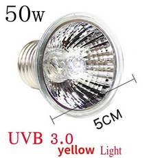 발열전구 온열 열등 220V 255075W UVA UVB 파충류 램프 전구 거북이 Basking UV 난방 양서류 도마뱀 온도, 50W yellow light UVB