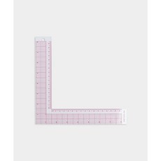 패션스타트 그레이딩자 cm inch 미니 직각자, 1개, 투명