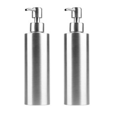 스테인래스 304재질 디스펜서 350ml 1+1, 1세트, 실버