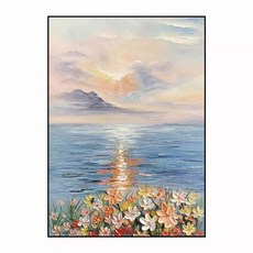 수제 입체 유화 예술 액자 순수한 프레임리스 손그림 작품 페인팅 감성 인테리어 유화, C. C형