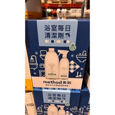 method 美則浴室每日清潔劑 828毫升噴霧瓶+2公升補充瓶組合, 1個, 828ml