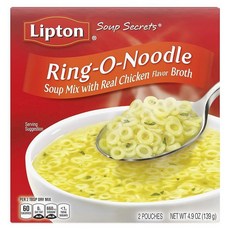 SOUP SECRETS Lipton 12개입 인스턴트 수프 믹스 Ring-O-Noodle 138.9g(4.4온스), Ring O Noodle, 2.45 Ounce (Pack of 24)