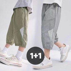 남아 바스락 7부 허리밴딩 조거팬츠 2종세트