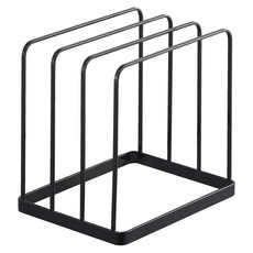 日式多功能砧板餐盤分隔儲物架，廚房料理備餐好幫手，加厚耐用易清洗, black1PC, 1個