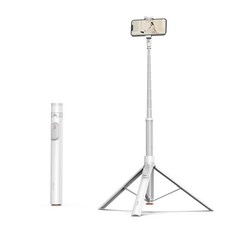 ONAIR 魅影 腳架自開 藍芽 自拍棒 磁吸遙控器 自拍桿 自拍腳架 自拍神器 三腳架 大力神 丟丟棒 附充電線, 白銀, 1個, SEAJIC