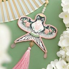 甄選 2025新款平安符手工刺繡DIY材料包 錦鯉荷包自繡香囊吊飾 閨蜜節日禮物, A1028紙鳶+繡繃, 1個