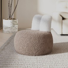 방 꾸미기 토끼 모양 소파, 1개, 토끼의자 고정식-브라운 성인용에 적합