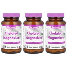 블루보넷 킬레이트 마그네슘, 120정, 3개