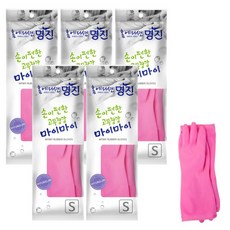 홈에디션명진 손이편한 마이마이 고무장갑, 분홍, 대(L), 5세트
