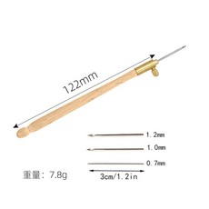 자수 펀치 바늘 3 크기 변경 가능한 크로 셰 뜨개질 후크 자수 크로스 스티치 공예 키트 프랑스어 크로 셰 뜨개질 DIY 바느질 도구, 세트 B, 1개