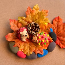 가을낙엽 단풍잎 솔방울 고슴도치 만들기세트 미술수업 엄마표미술 돌봄센터 유치원