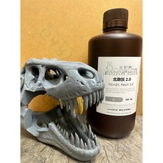 北歐灰2.0 1KG高硬度高韌性光固化樹脂，台灣製造高解析度3D列印專用, 1個