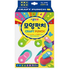 종이나라 모양 펀치 6종 세트, 코스모스, 하트, 나비, 별, 눈송이, 꽃송이, 1개