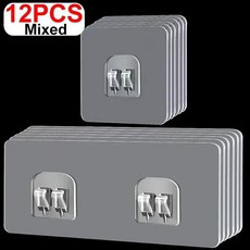 집 자취방 정리 강력한 후크 방수 선반 스티커 욕실 주방 벽 랙 고정 나사 스지, 10)12PCS-Mixed