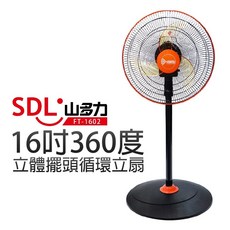 SDL 山多力 16吋360度立體擺頭循環立扇 FT-1602 台灣製造