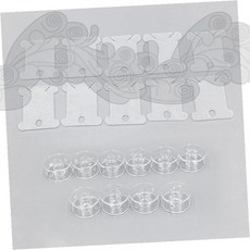 재봉 퀴트 작업용 투명 플라스틱 실 보관함 정리 도구 수납 용기 손바느질 공예, 1개, 사각 20P