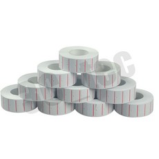 HALLO 標價紙10捲1袋 (1捲1000張) 適用於1YS 1Y標價機 台灣製造 紅底線 標價清晰, 1個, 10捲1袋_紅底線