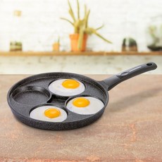 LaCena 重力鑄造4孔煎蛋鍋 28cm 早餐鍋, 1個