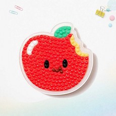 SCS 민화샵 보석십자수 과일 사과 큐빅자수 취미 힐링 미술 1개입 다이아몬드