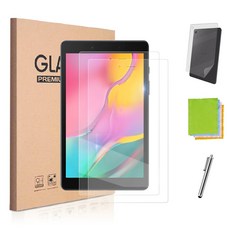 갤럭시탭A 8.0 호환 강화유리 액정보호필름2장+후면필름+터치펜+클리너 SM-T290N T295N 케이스나라, 1개
