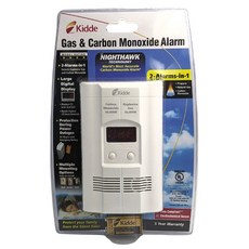 Kidde KN-COEG-3 瓦斯及一氧化碳兩用偵測警報器 居家專用 110V/9V電池備援 保固2年, 1個, 全新盒損-(薄塑膠輕微破損)